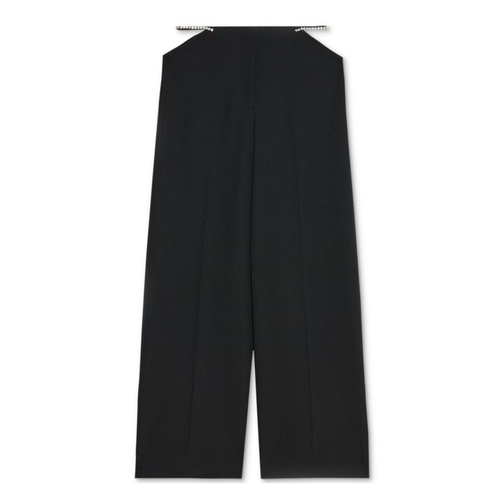 DANIELLE BERNSTEIN Womens Black Wide Leg Party Pants Size: 12